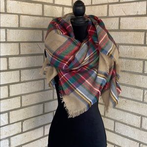 Plaid Blanket Scarf